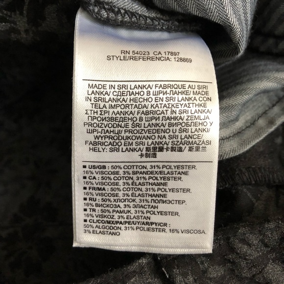 Black Floral Banana Republic Cropped Jeans - Picture 6 of 7